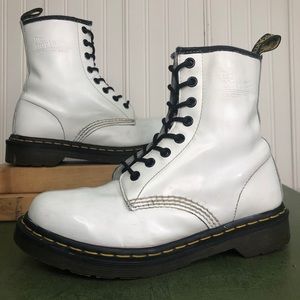 Dr Martens #11827 White Leather Boots (like #1460)